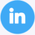 LinkedIn logo rond blauw